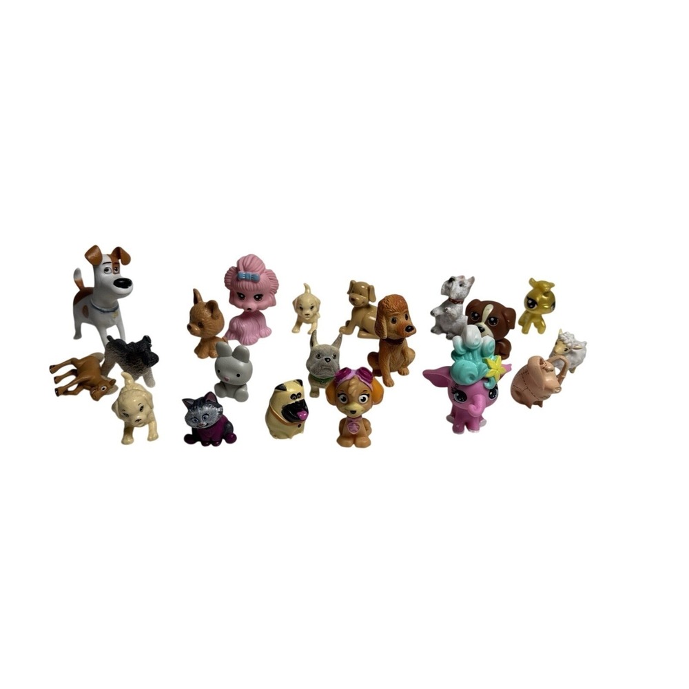 Mixed Lot 21pc Miniature‎ Animal Figures Paw Patrol Secret Life of Pets LPS Dogs
